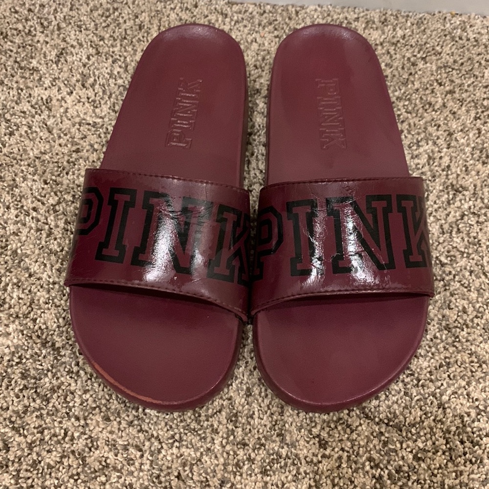 Pink slides size 9